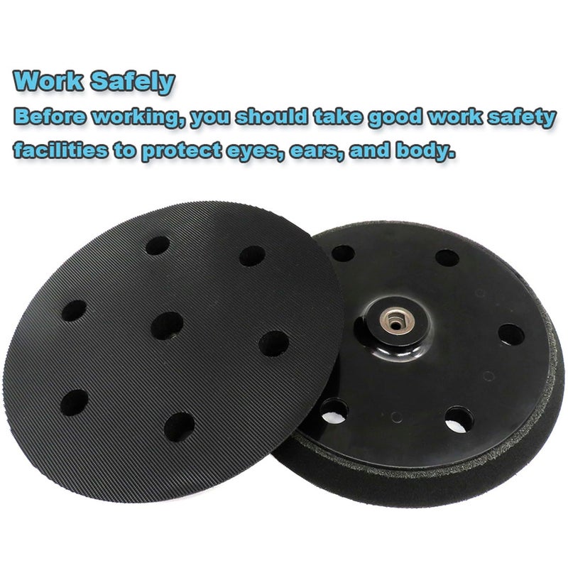 HDongany 2 Pack 9 inch 6 Hole Hook and Loop Replacement Backing Pad for Orbital Sander Drywall Sander for Wall Grinding Woodworking - Image 5